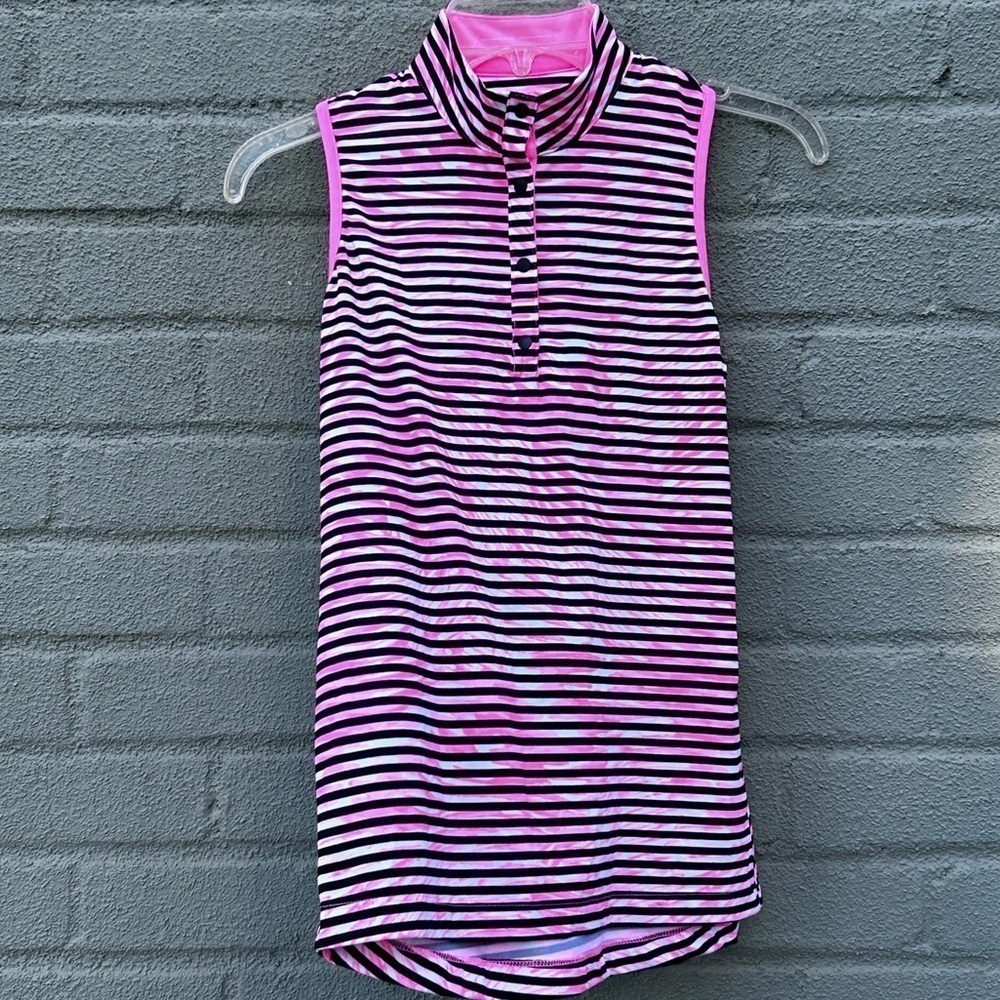 Tail Racerback Golf Top in Striped Plume | Size XS | NWT | UPF 50